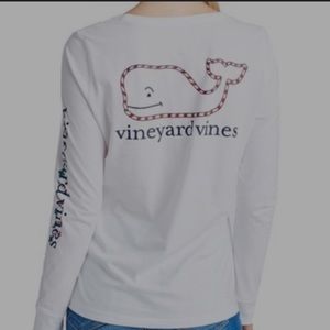 Candy cane vineyard vine white long sleeve size M